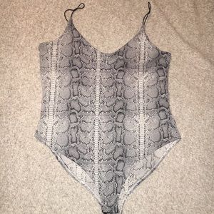 Snake print bodysuit